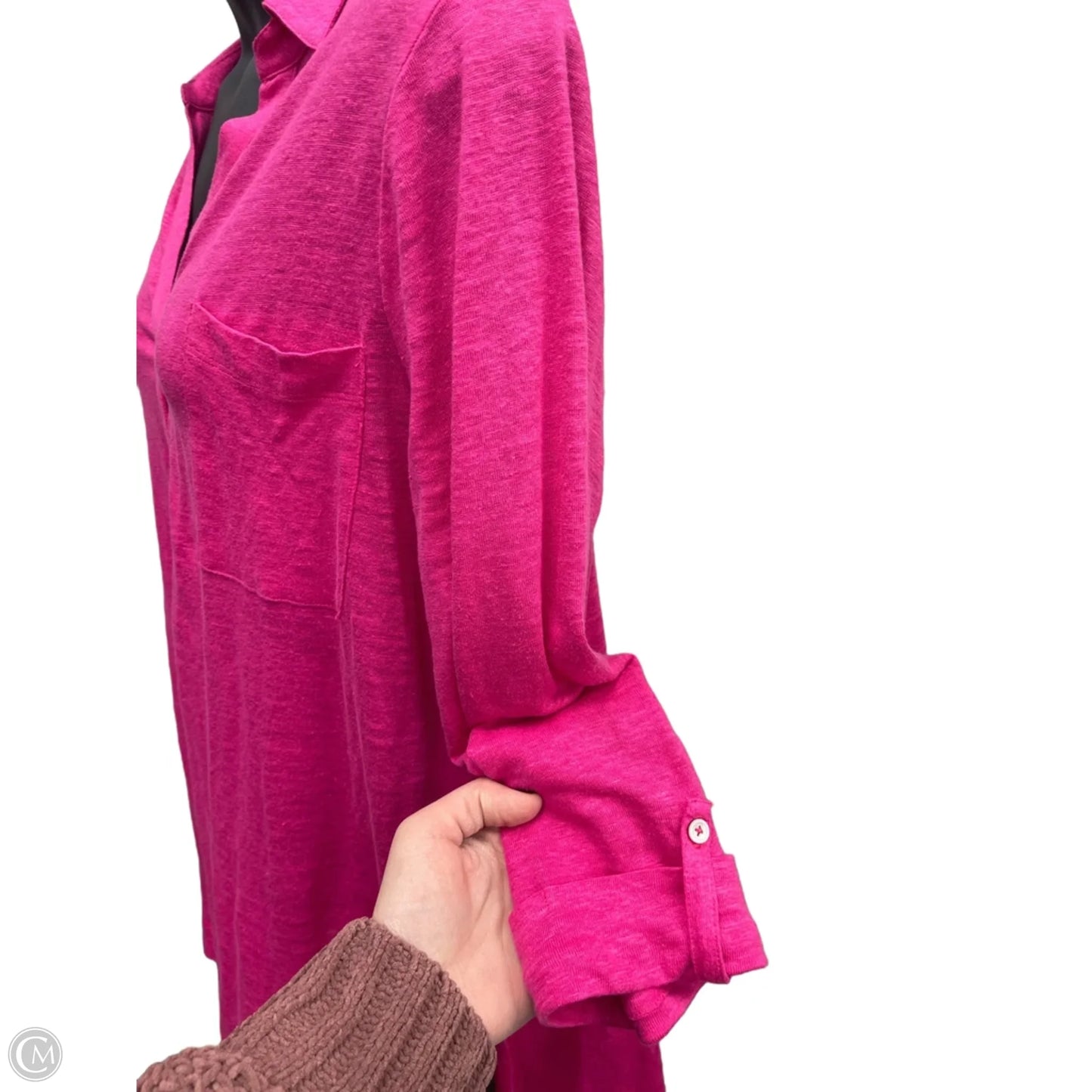 Top Long Sleeve By Chicos In Pink, Size: 1x