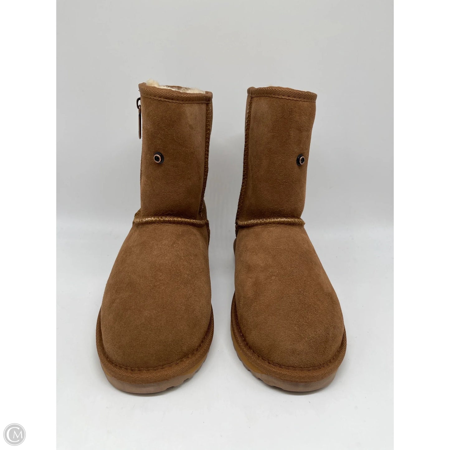 Boots Mid-calf Flats By Emu In Brown, Size: 7