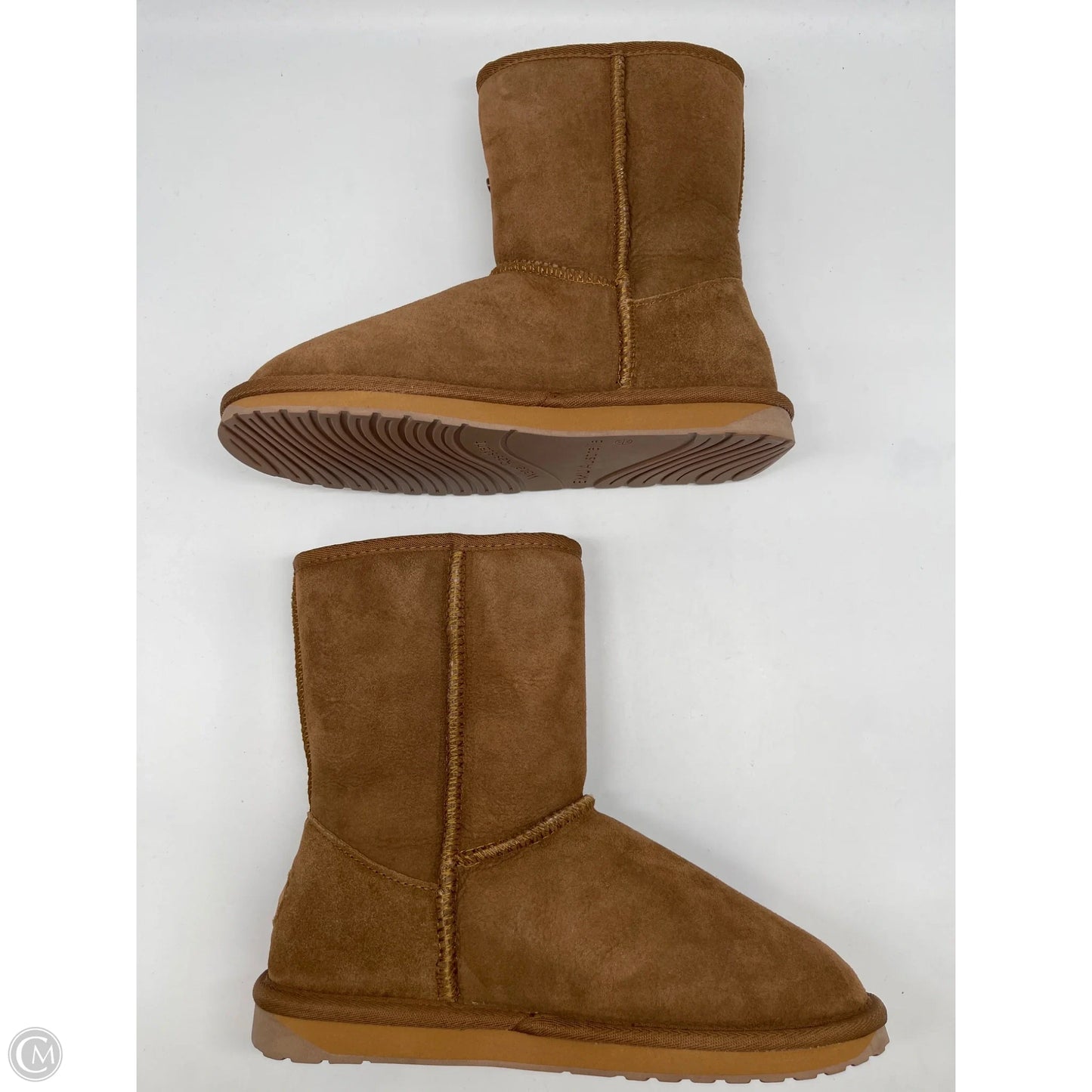 Boots Mid-calf Flats By Emu In Brown, Size: 7