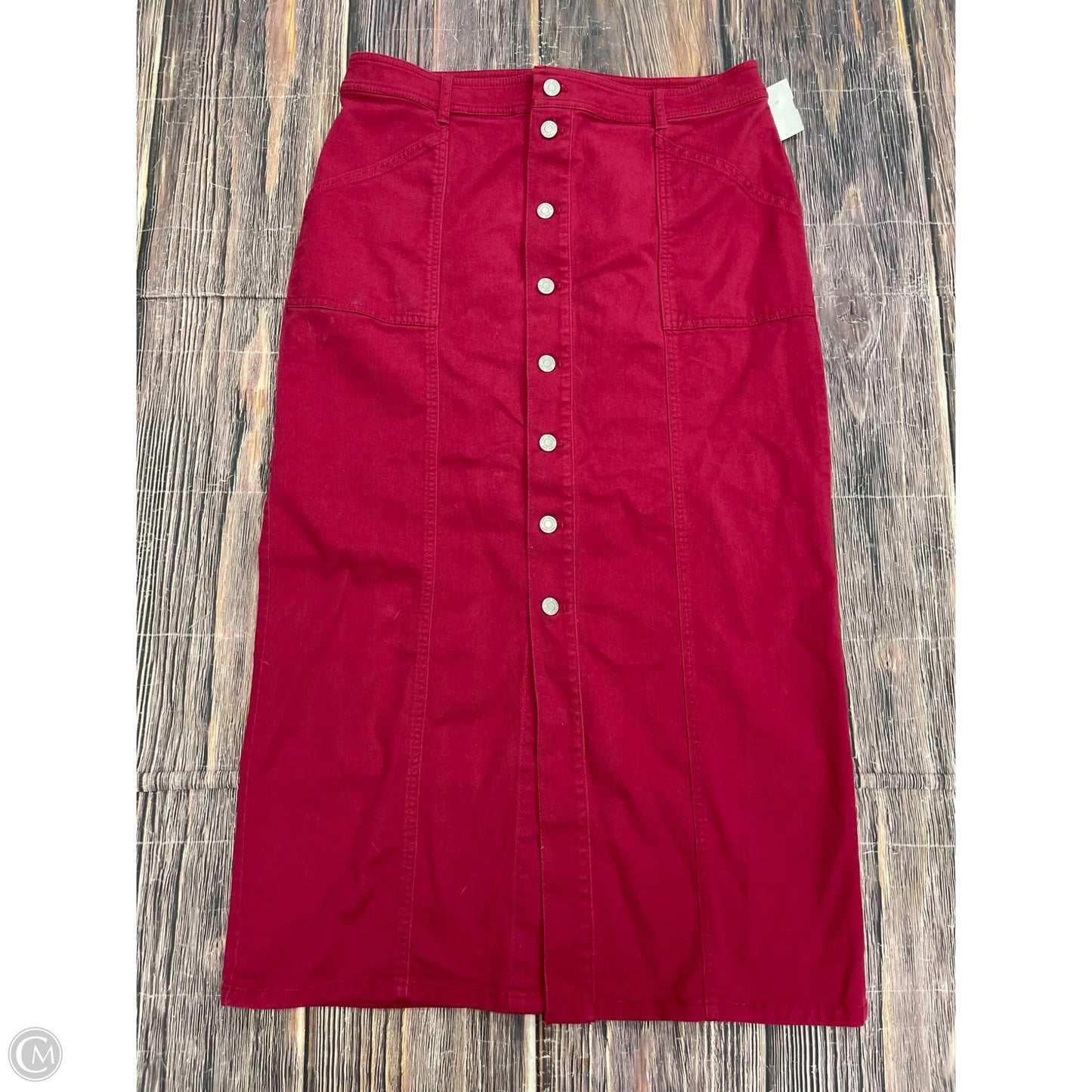 Skirt Maxi By Loft In Red, Size: 12