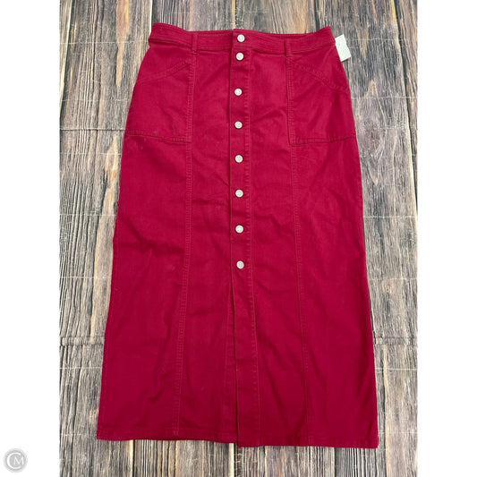 Skirt Maxi By Loft In Red, Size: 12