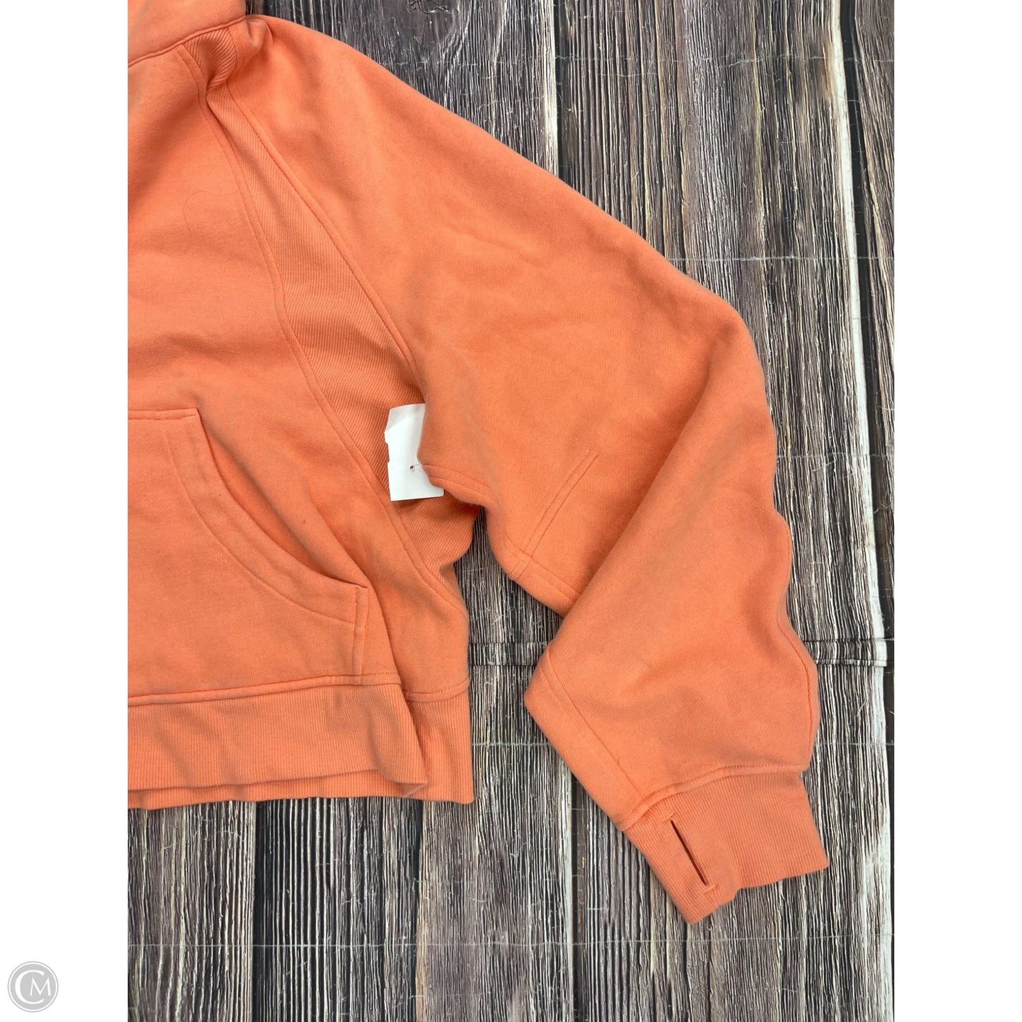 Athletic Sweatshirt Hoodie By Lululemon In Orange, Size: Xl