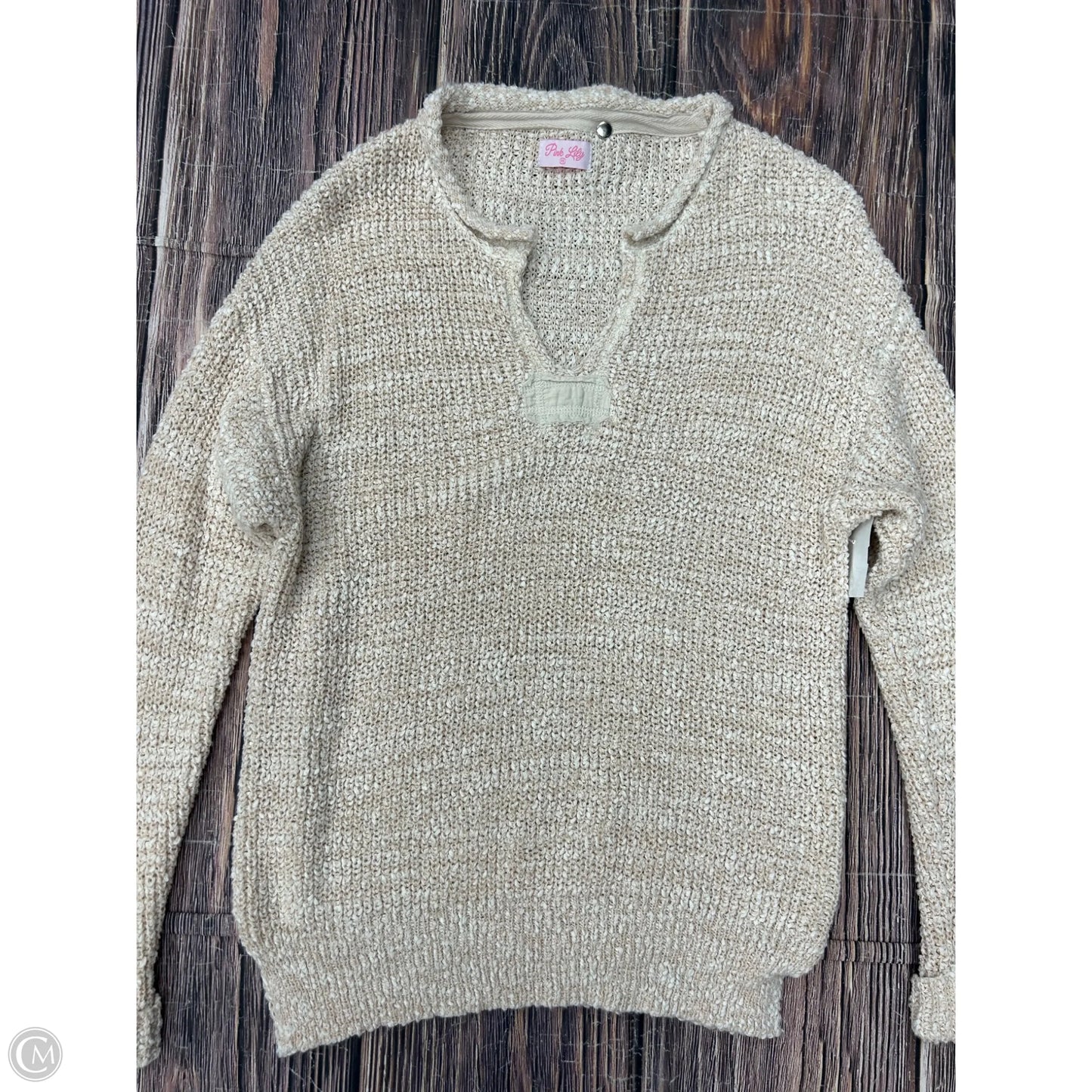 Sweater By Pink Lily In Cream, Size: Xs