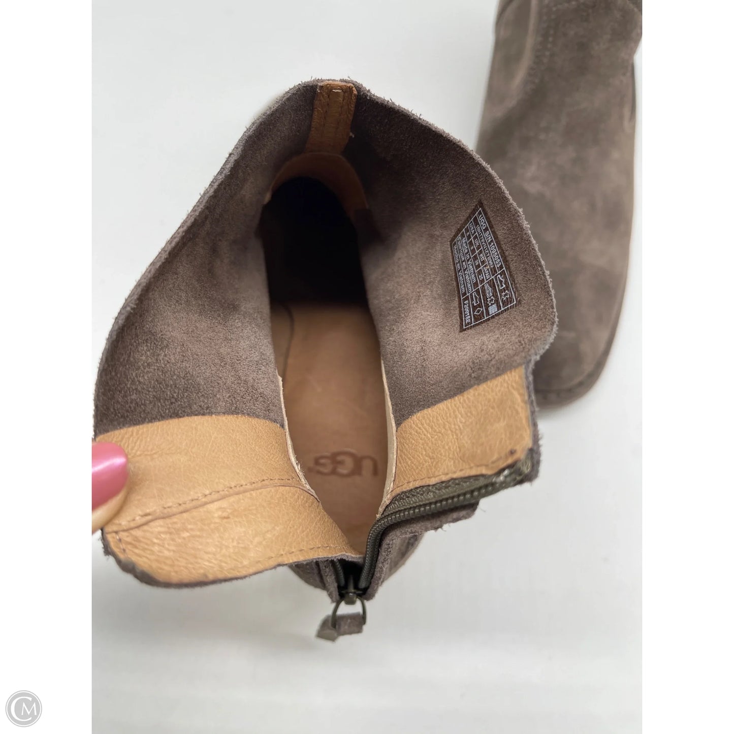 Boots Designer By Ugg In Brown, Size: 8