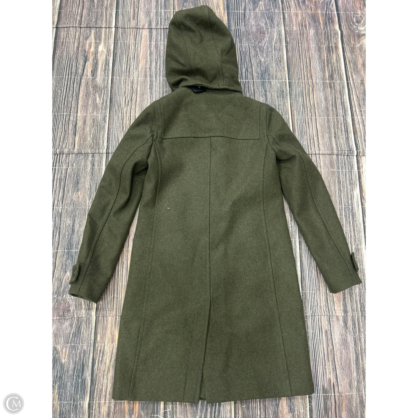 Coat Wool By J. Crew In Green, Size: 0