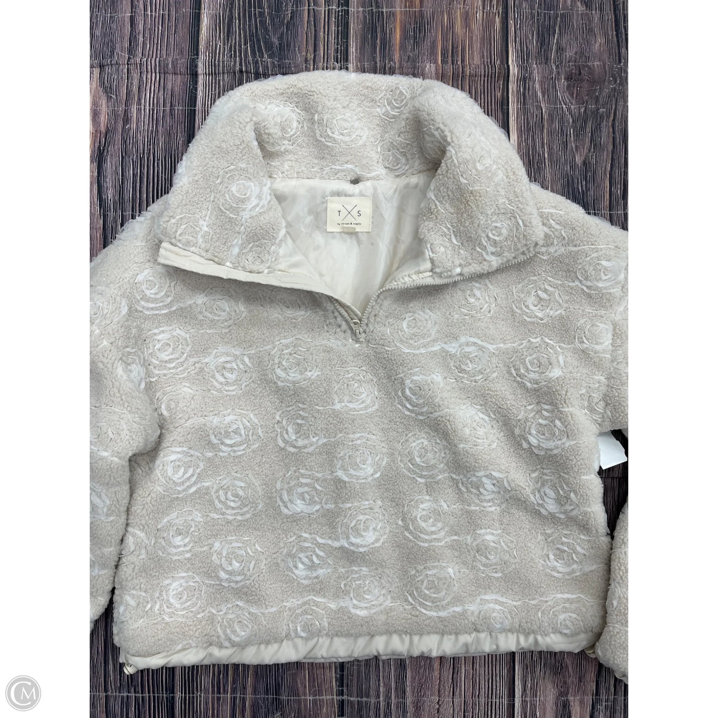 Jacket Faux Fur & Sherpa By Thread And Supply In White, Size: Xl