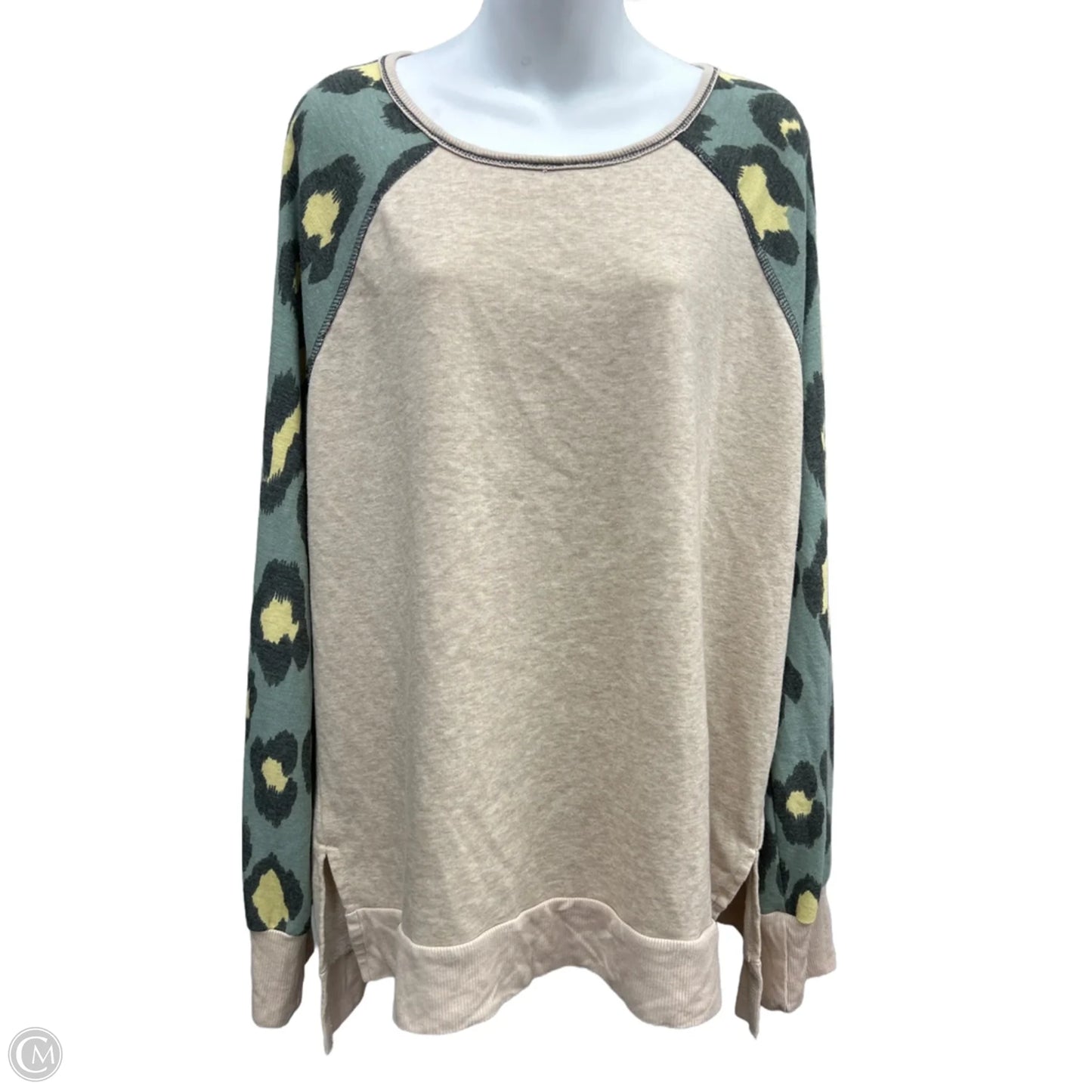 Top Long Sleeve By Mts In Cream, Size: 2x