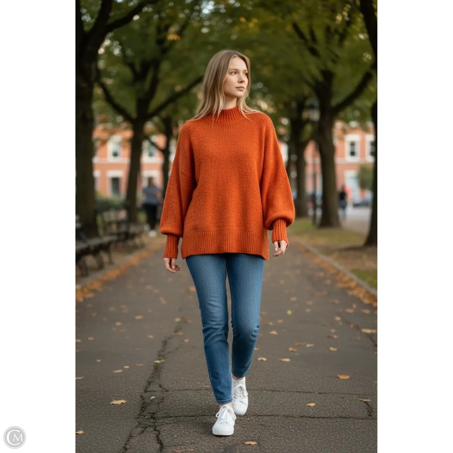 Sweater By Forever 21 In Orange, Size: S
