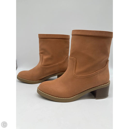 Boots Ankle Heels By Loft In Tan, Size: 9
