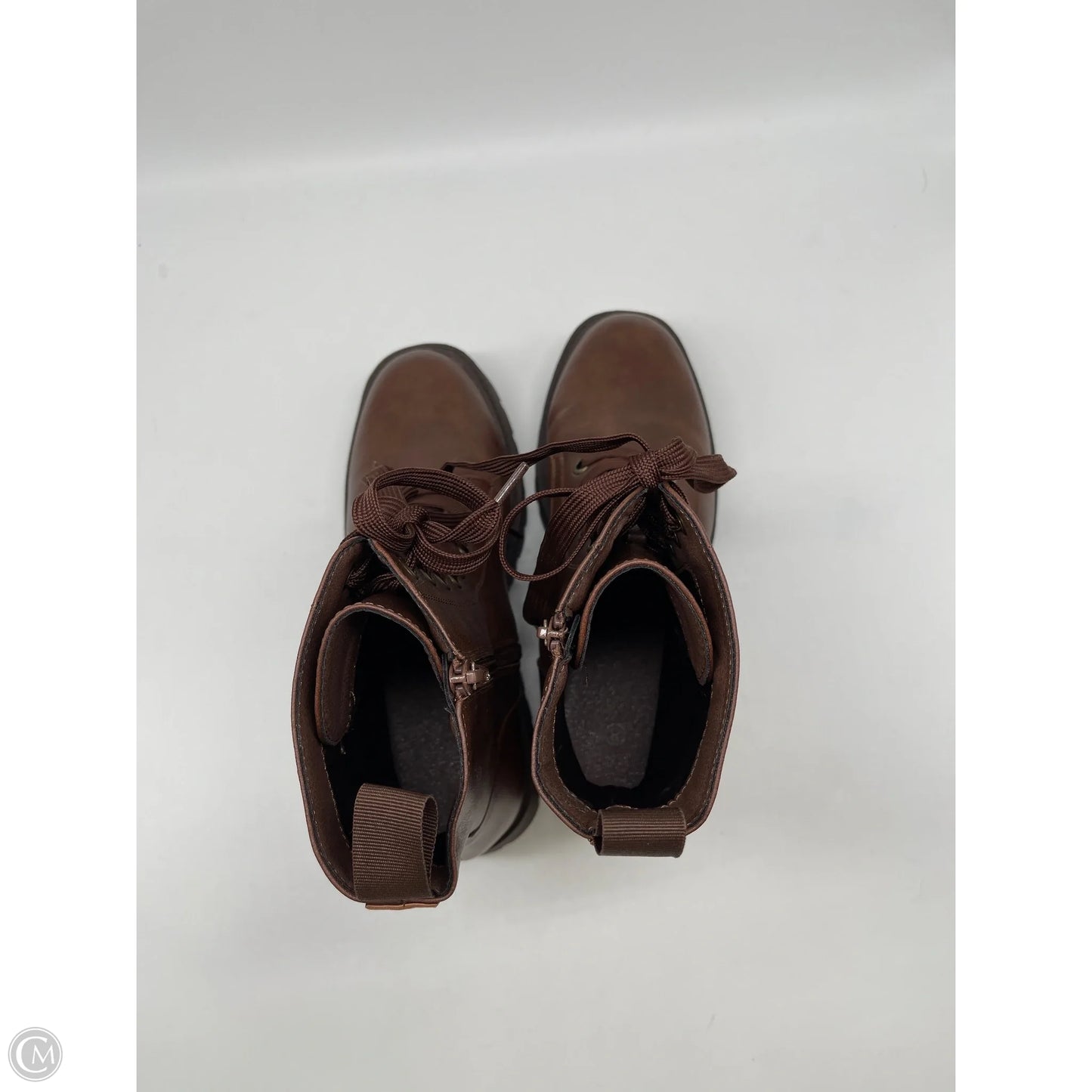 Boots Ankle Flats By Clothes Mentor In Brown, Size: 8