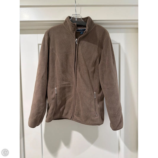 Jacket Fleece By Karen Scott In Brown, Size: M