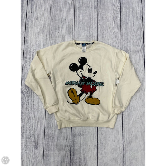 Sweatshirt Crewneck By Disney In Cream, Size: S
