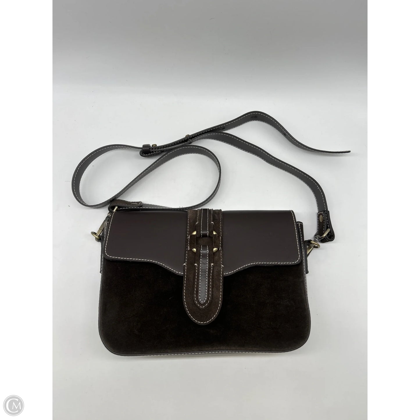 Crossbody Leather By Clothes Mentor, Size: Medium