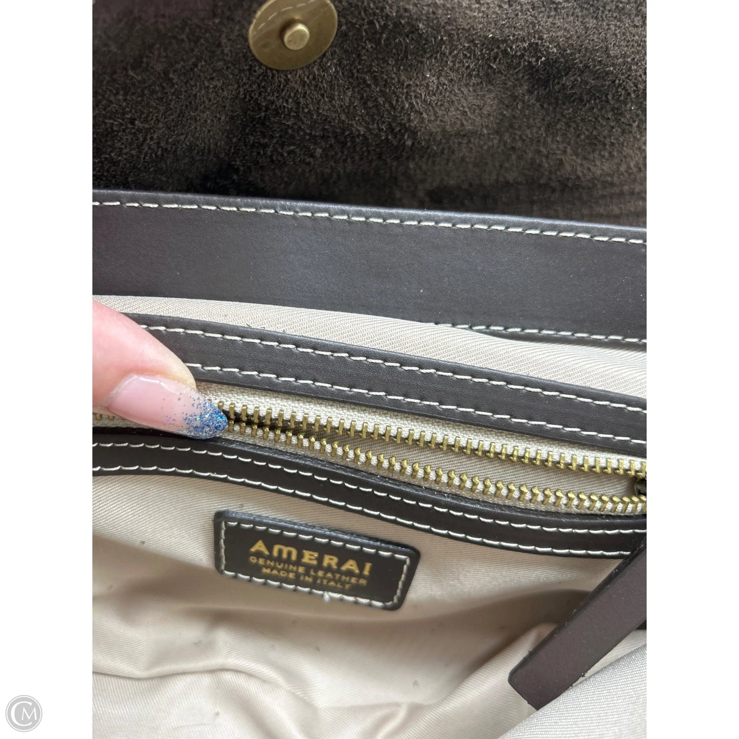 Crossbody Leather By Clothes Mentor, Size: Medium