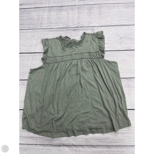 Top Sleeveless By Maurices In Green, Size: 2x
