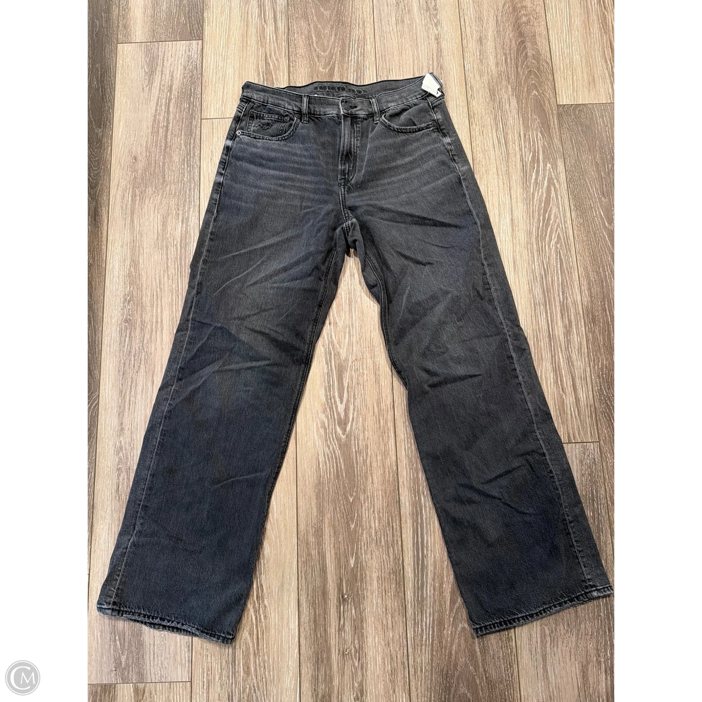 Jeans Wide Leg By American Eagle In Black, Size: 8