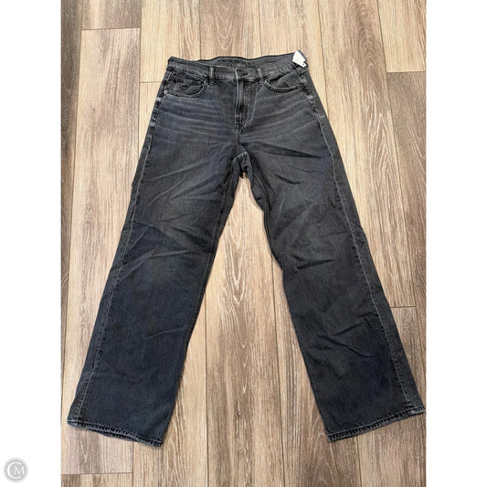 Jeans Wide Leg By American Eagle In Black, Size: 8