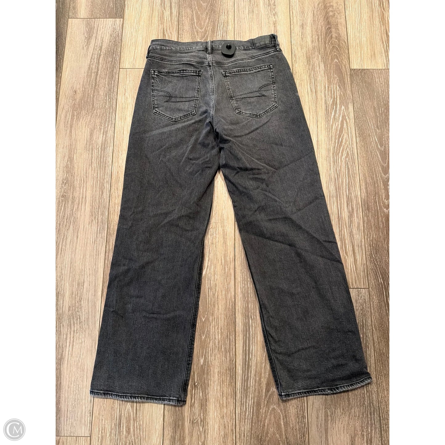 Jeans Wide Leg By American Eagle In Black, Size: 8