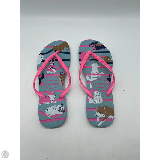 Sandals Flip Flops By Havaianas In Blue, Size: 9