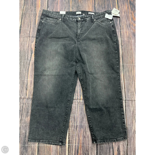 Jeans Cropped By Wonderly In Black, Size: 22