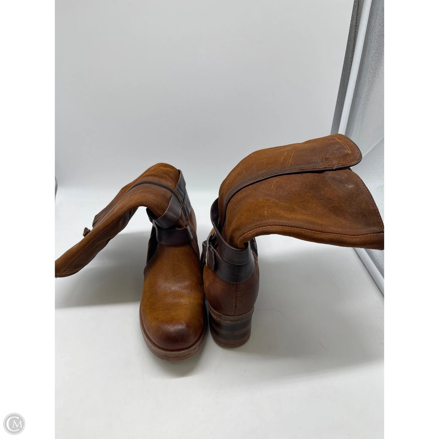 Boots Mid-calf Heels By Miz Mooz In Brown, Size: 9.5