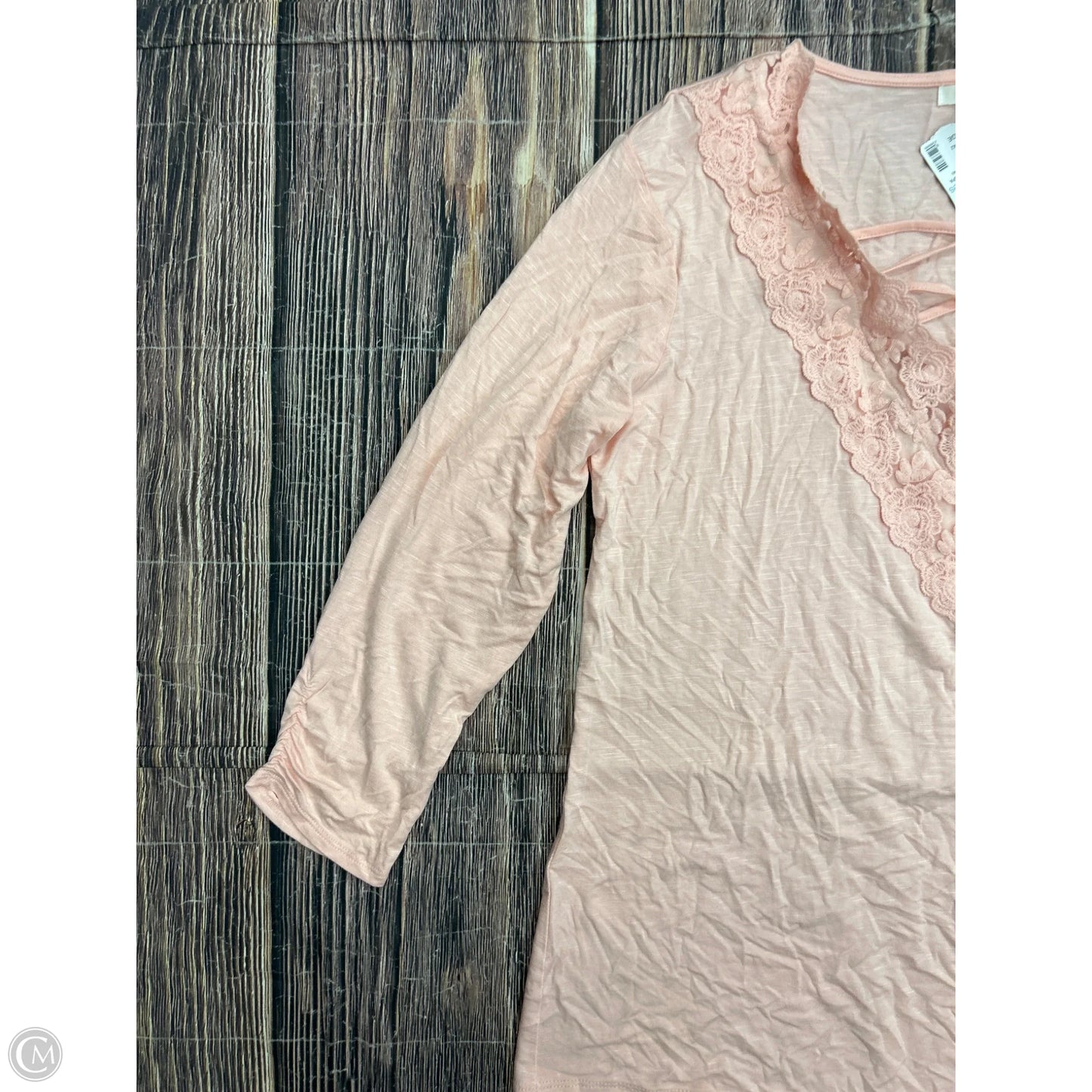 Top Long Sleeve By Maurices In Pink, Size: L