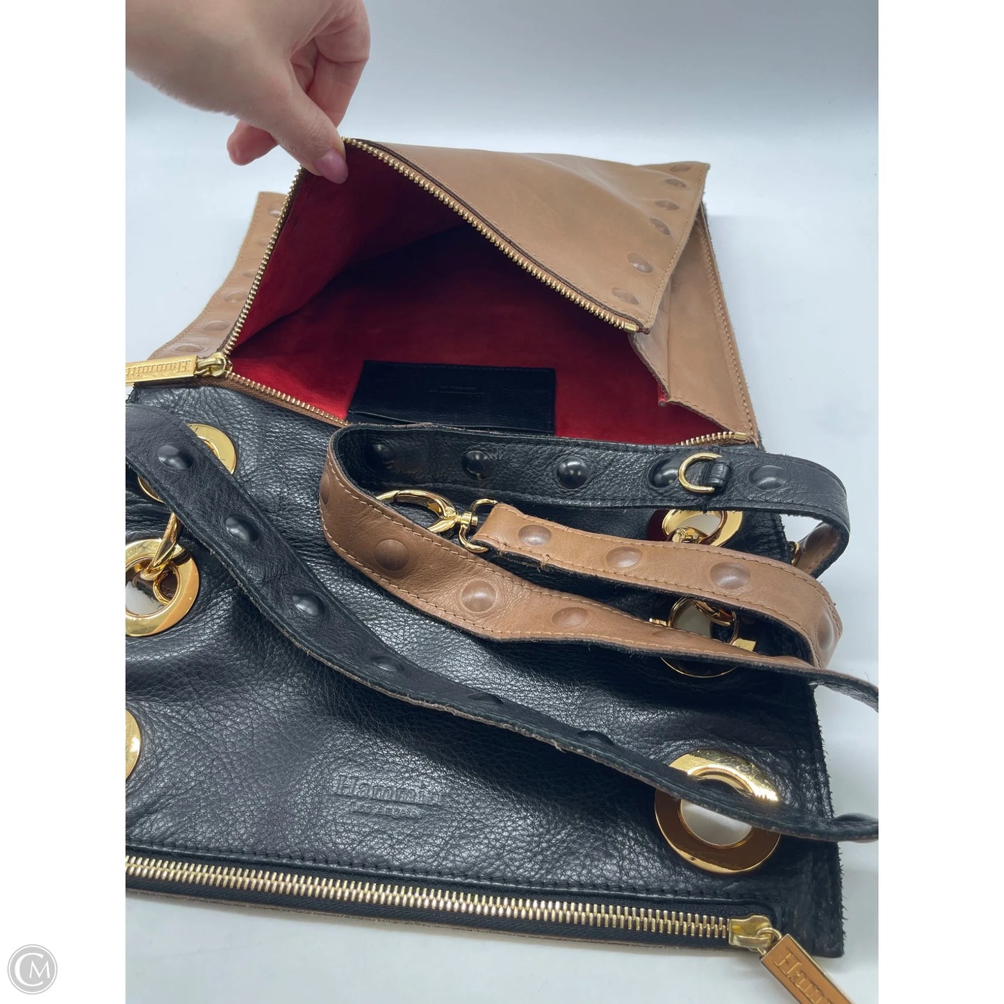 Handbag Leather By Hammitt, Size: Large