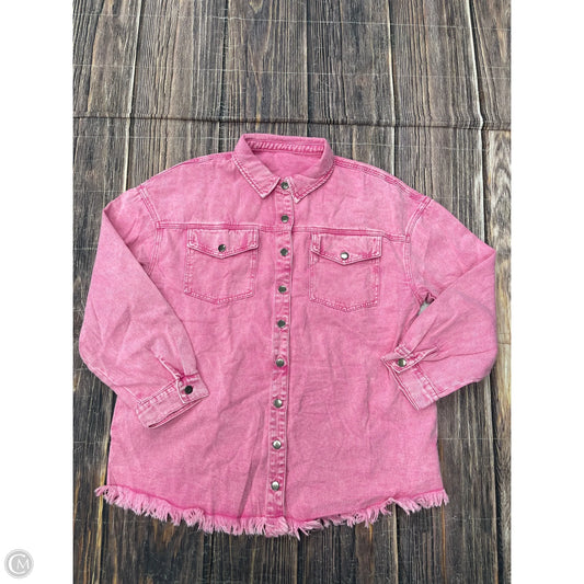 Jacket Other By Clothes Mentor In Pink, Size: 2x