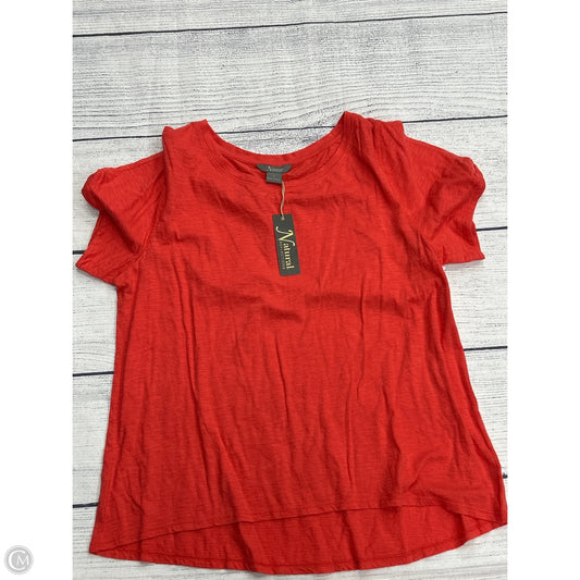 Top Short Sleeve By Natural Reflections In Red, Size: Xl