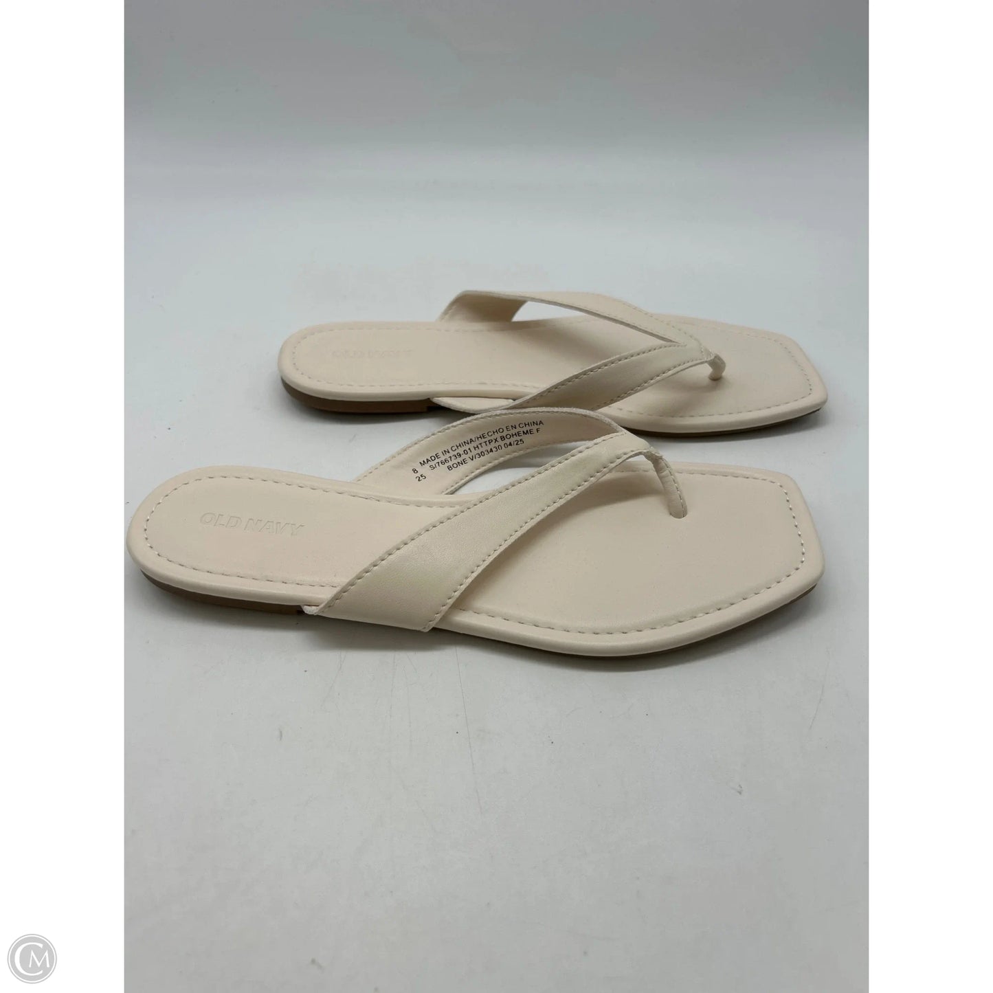 Sandals Flip Flops By Old Navy In Cream, Size: 8