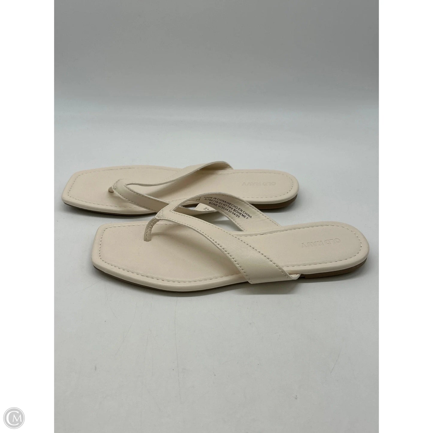 Sandals Flip Flops By Old Navy In Cream, Size: 8