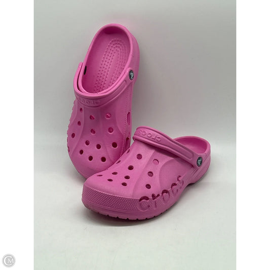 Shoes Flats By Crocs In Pink, Size: 10