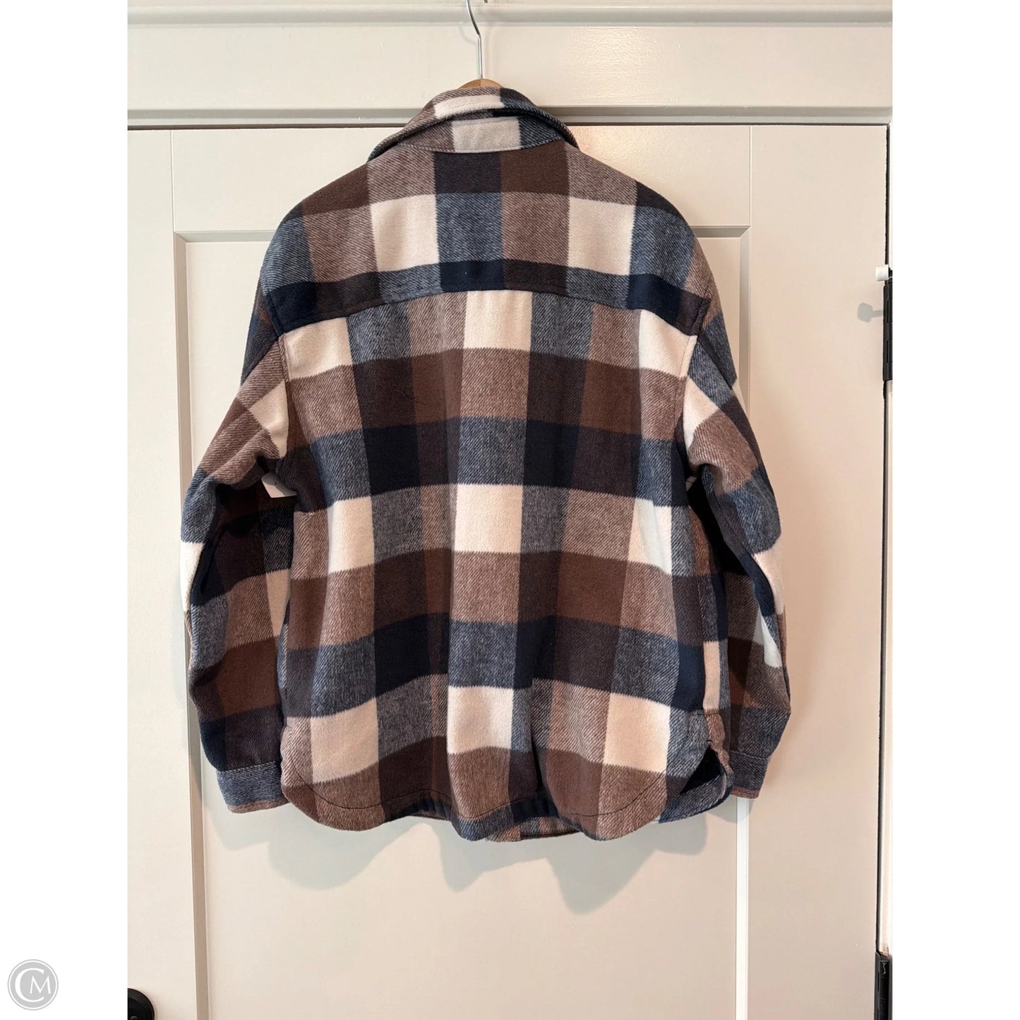 Jacket Shirt By Members Mark In Brown, Size: M
