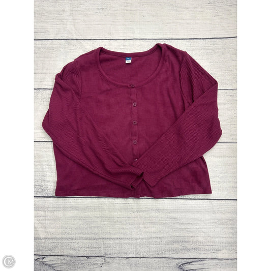 Top Long Sleeve By Old Navy In Purple, Size: 1x