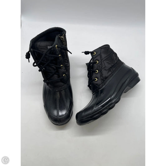 Boots Ankle Flats By Sperry In Black, Size: 7.5