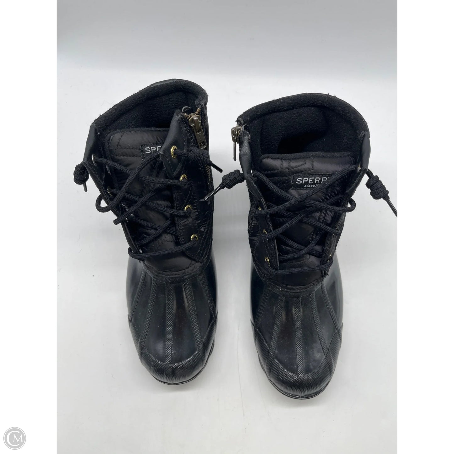 Boots Ankle Flats By Sperry In Black, Size: 7.5