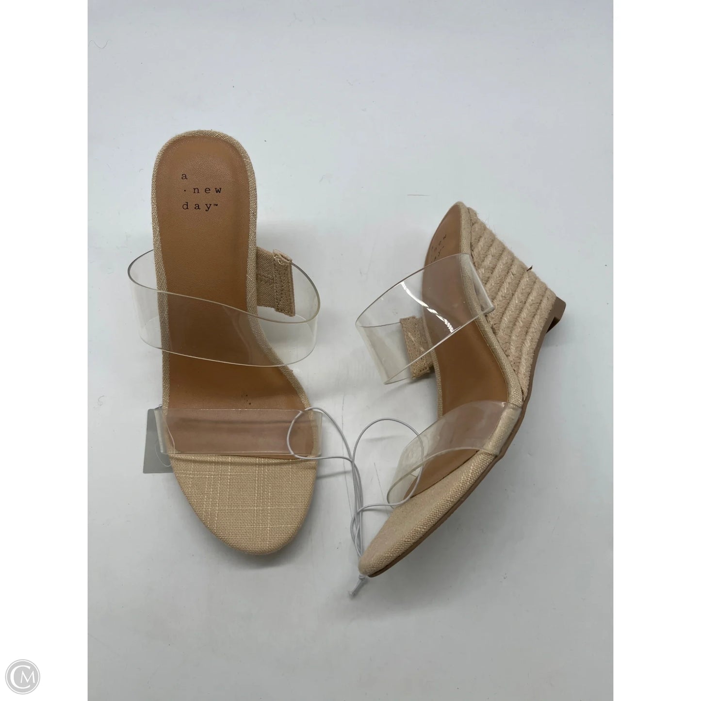 Sandals Heels Wedge By A New Day In Clear, Size: 6