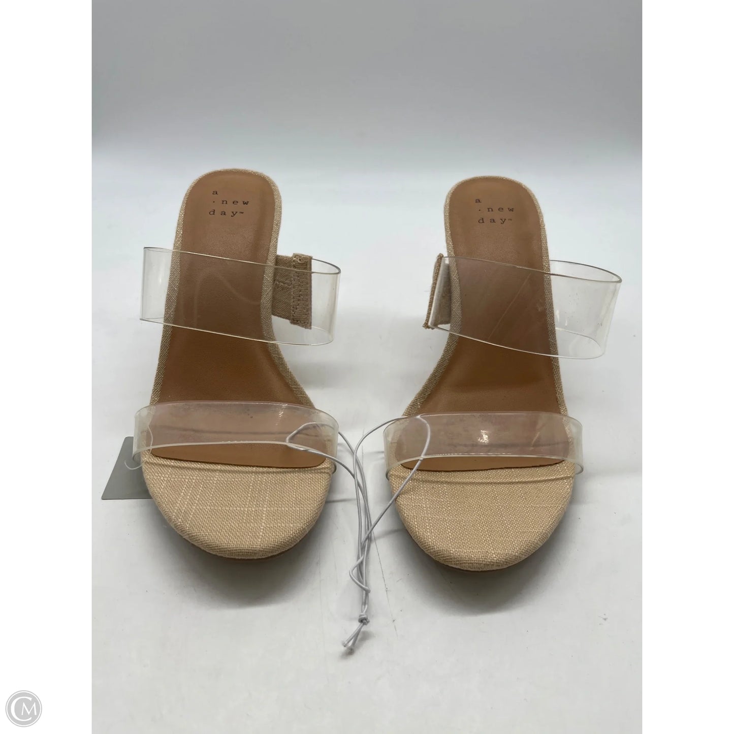 Sandals Heels Wedge By A New Day In Clear, Size: 6
