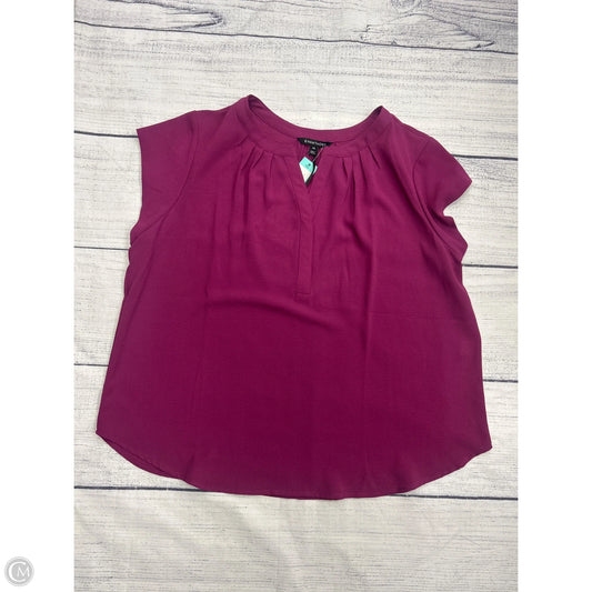 Top Short Sleeve By 41 Hawthorn In Purple, Size: 1x
