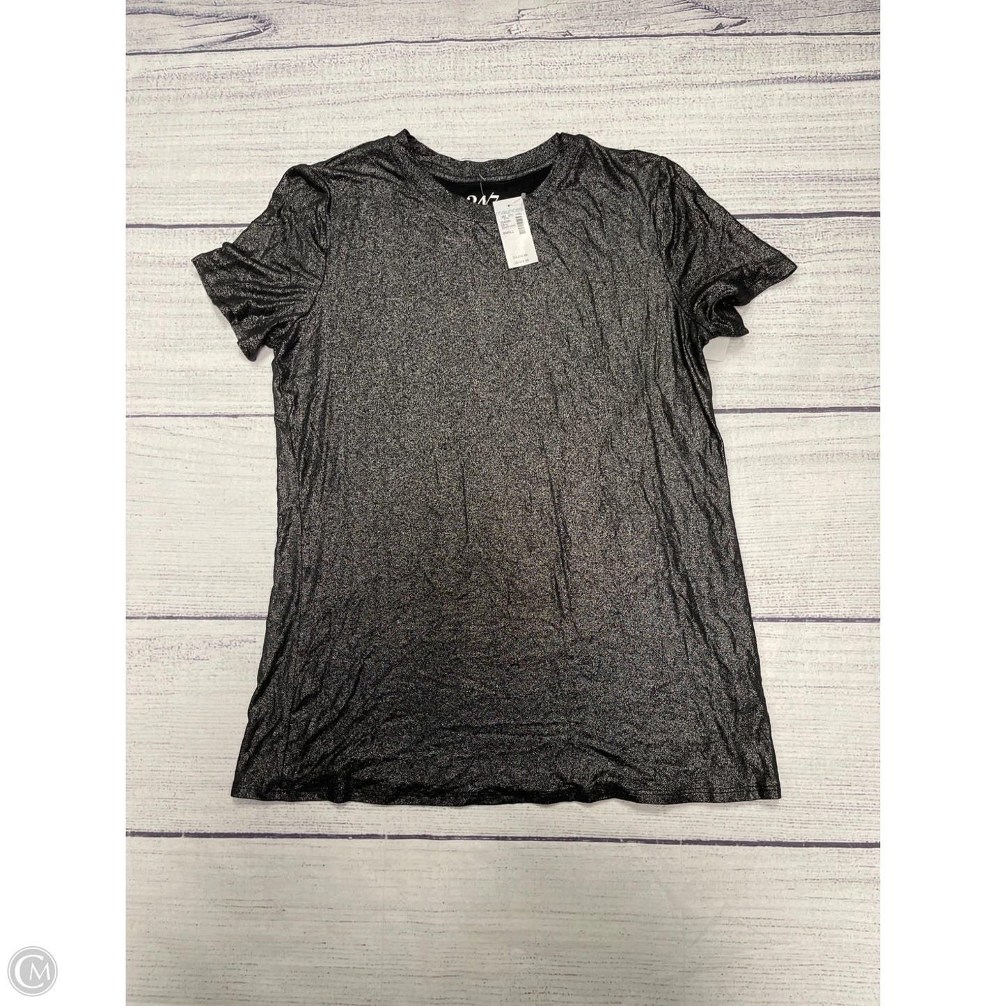 Top Short Sleeve By Maurices In Silver, Size: S