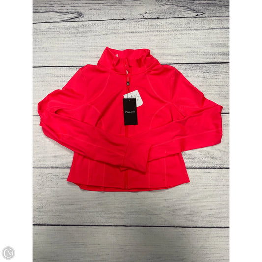Athletic Jacket By Fabletics In Orange, Size: L