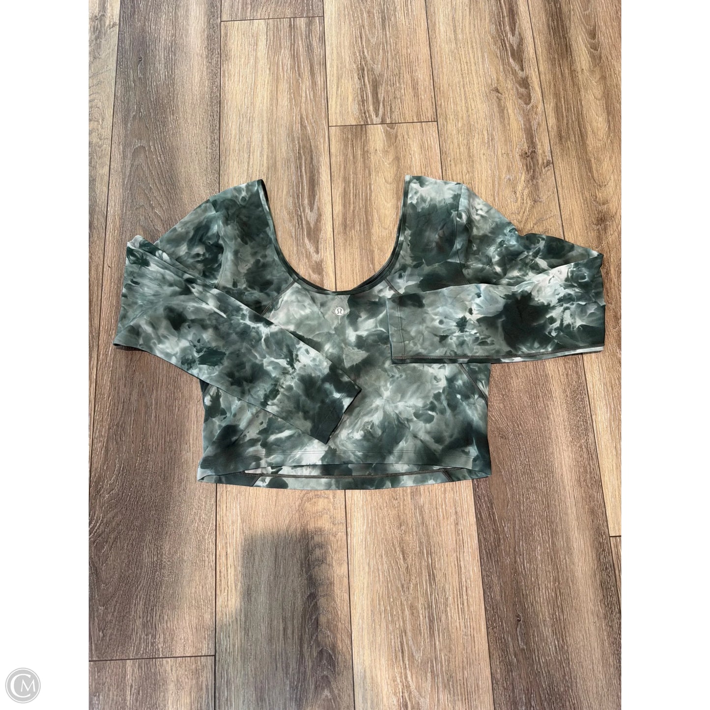 Athletic Top Long Sleeve Crewneck By Lululemon In Green, Size: 12