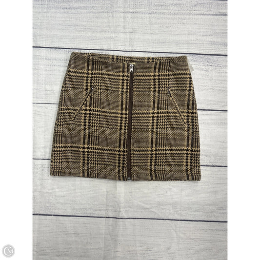 Skirt Mini & Short By Kori America In Plaid Pattern, Size: L