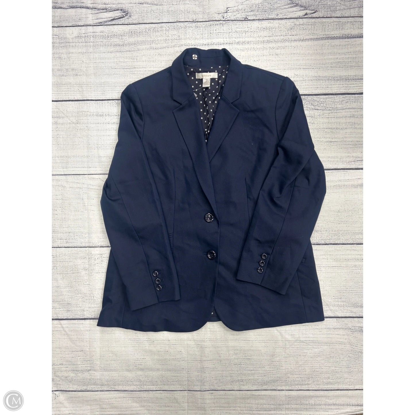 Blazer By Chicos In Blue, Size: L