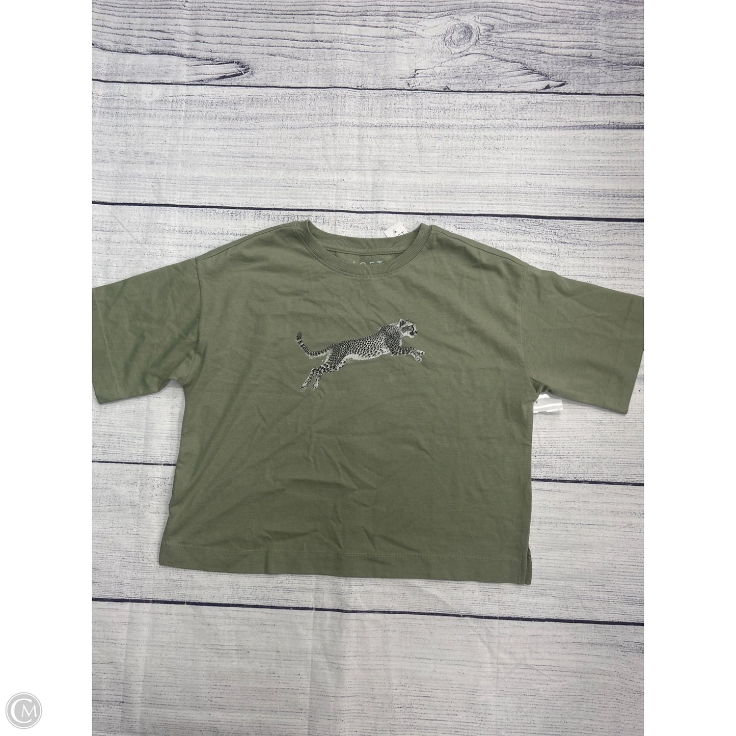 Top Short Sleeve By Loft In Green, Size: S