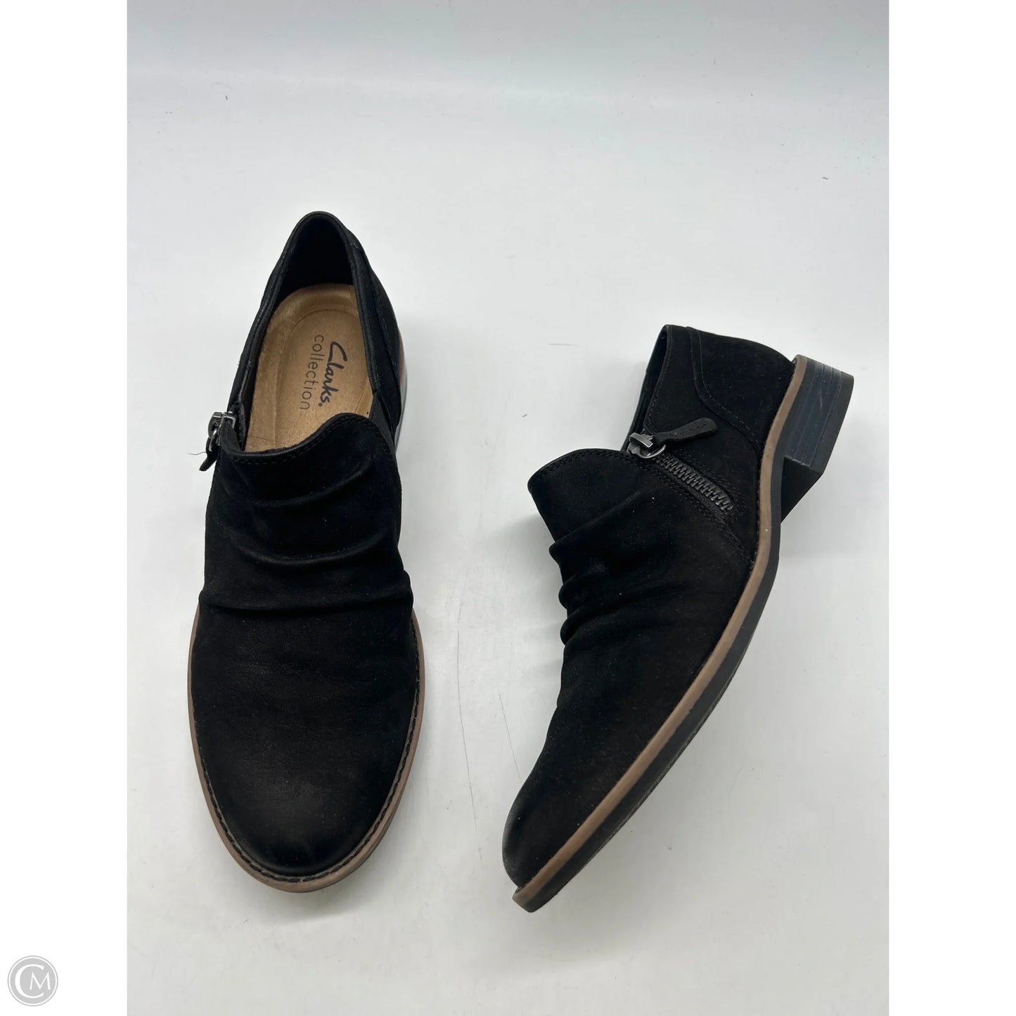 Boots Ankle Heels By Clarks In Black, Size: 9