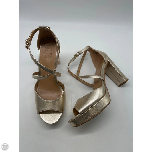 Sandals Heels Platform By Naturalizer In Gold, Size: 11