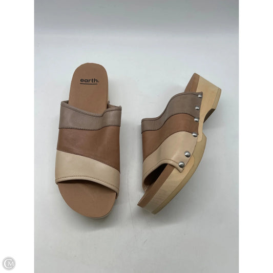Sandals Heels Block By Earth In Brown, Size: 10