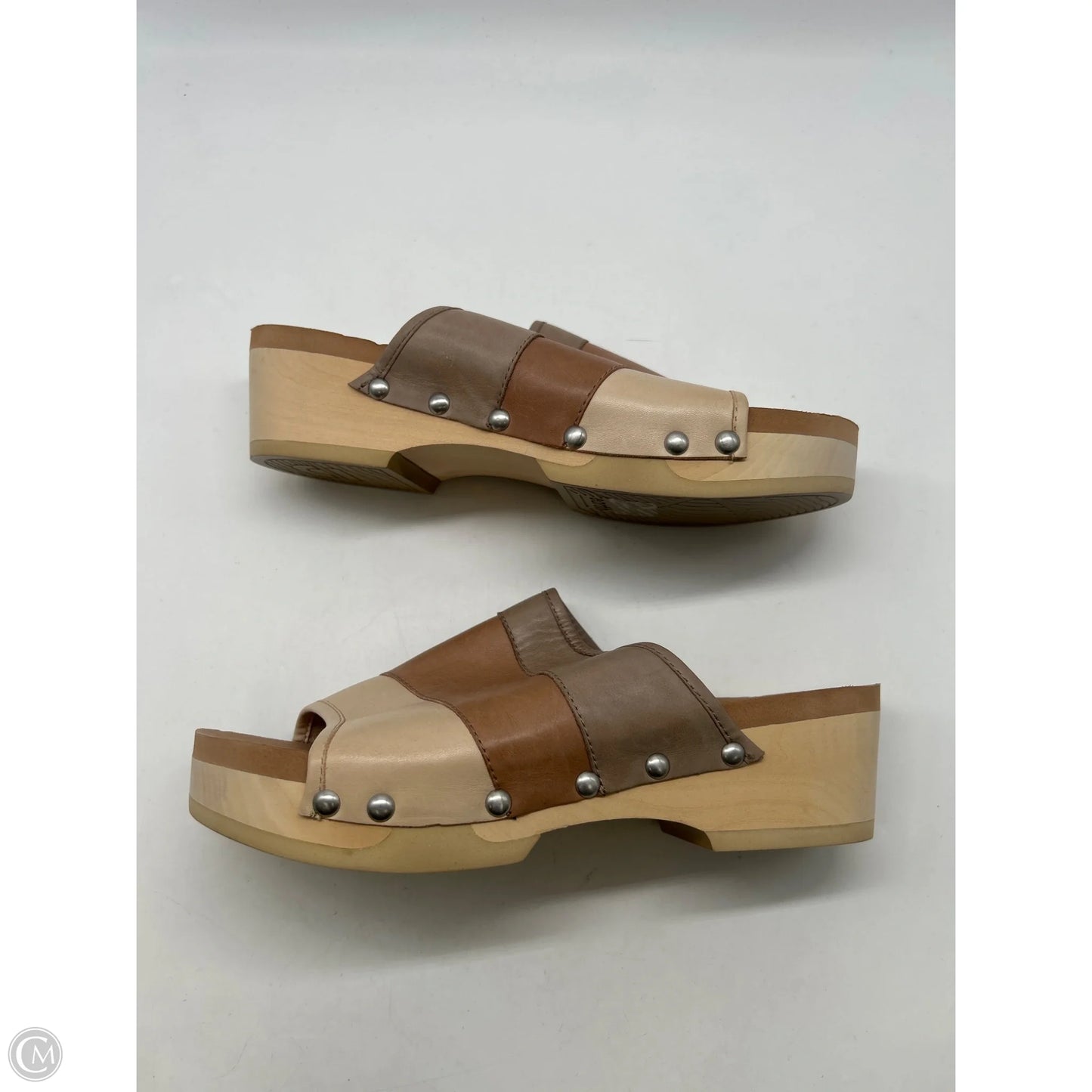 Sandals Heels Block By Earth In Brown, Size: 10