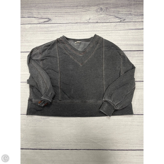 Sweatshirt Crewneck By Free People In Grey, Size: Xs
